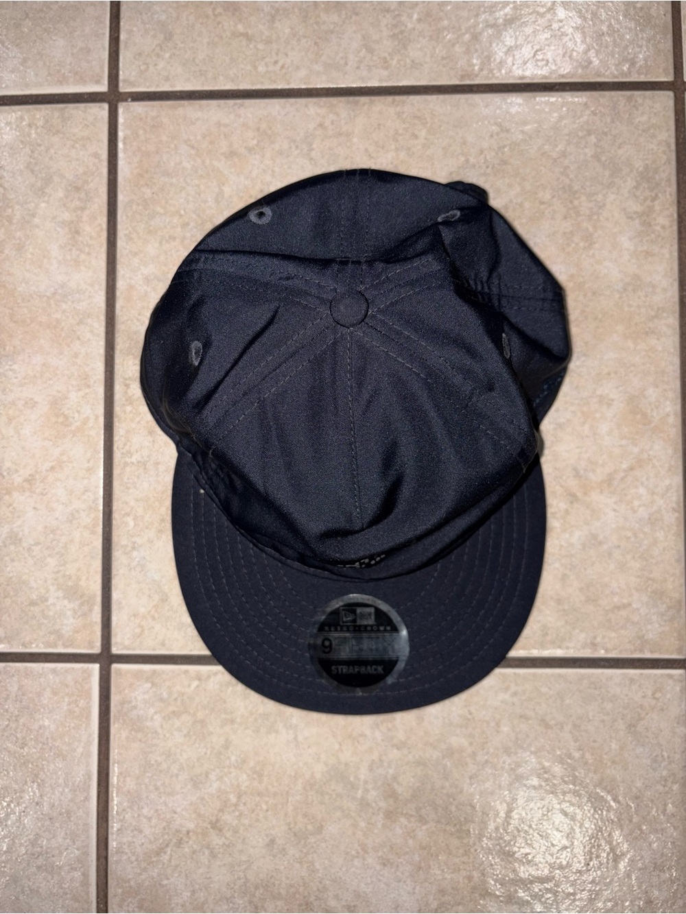New Era ESSENTIALS Black Strapback Cap View 5
